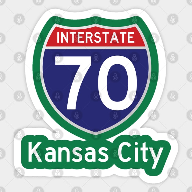 I-70 Kansas City Sticker by Litehouse Tees